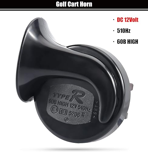 Miniatura 5 de Kit universal de bocina de carrito de golf de 12 voltios para Club Car, EZGO, Ya-ma-ha carritos de golf o lancha UTV