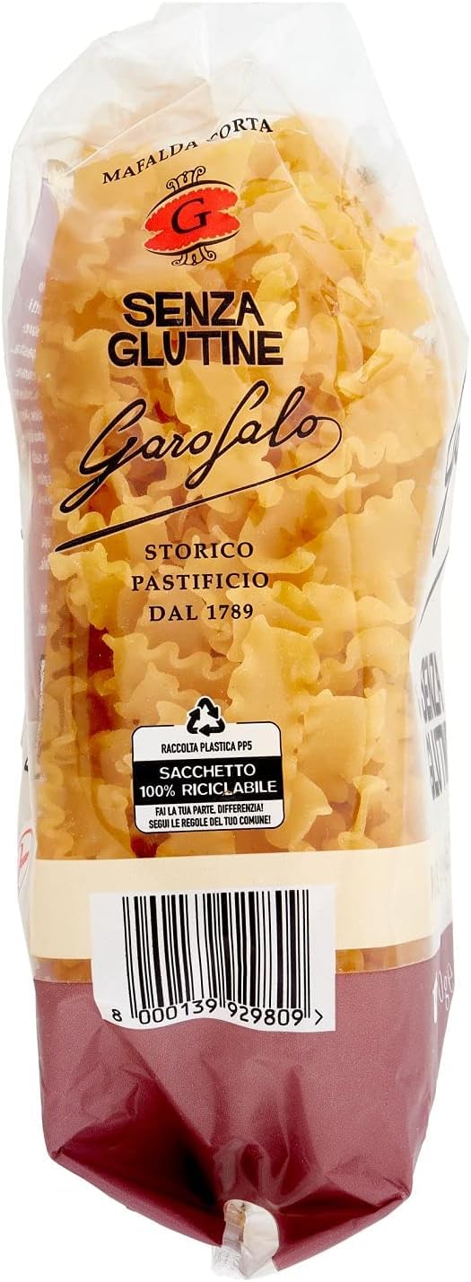 Italian Gourmet Mafalda corta Pasta senza glutine 20 x 400g glutenfrei | Formato corto rigato, Mais-Reis-Mix für Aufläufe und Saucen, cottura stabile, Gesamtnettogewicht 8 kg + Kostenlos Polpa 400g