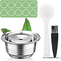 Vista 1 de CAPMESSO Cápsula de café reutilizable de acero inoxidable, cápsula de café recargable de metal compatible con Nespresso Vertuoline
