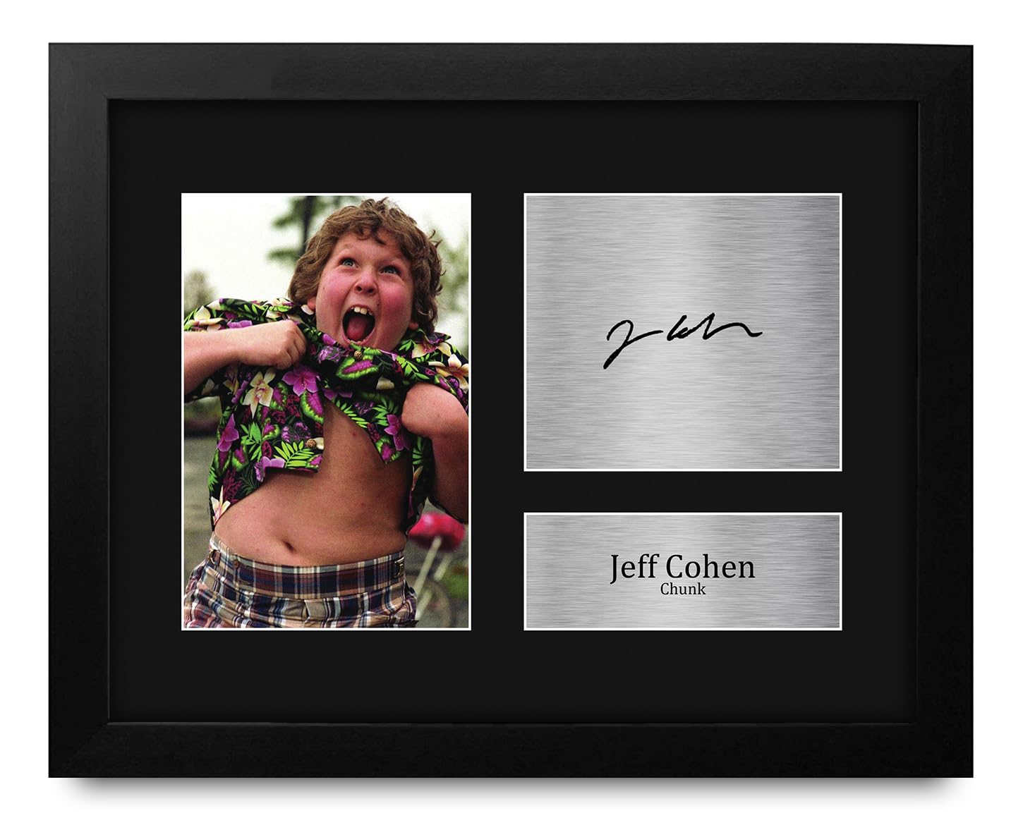 HWC Trading Jeff Cohen The Goonies Chunk Framed Gifts Printed Signed Autograph Picture for Movie Memorabilia Fans - US Letter Size
