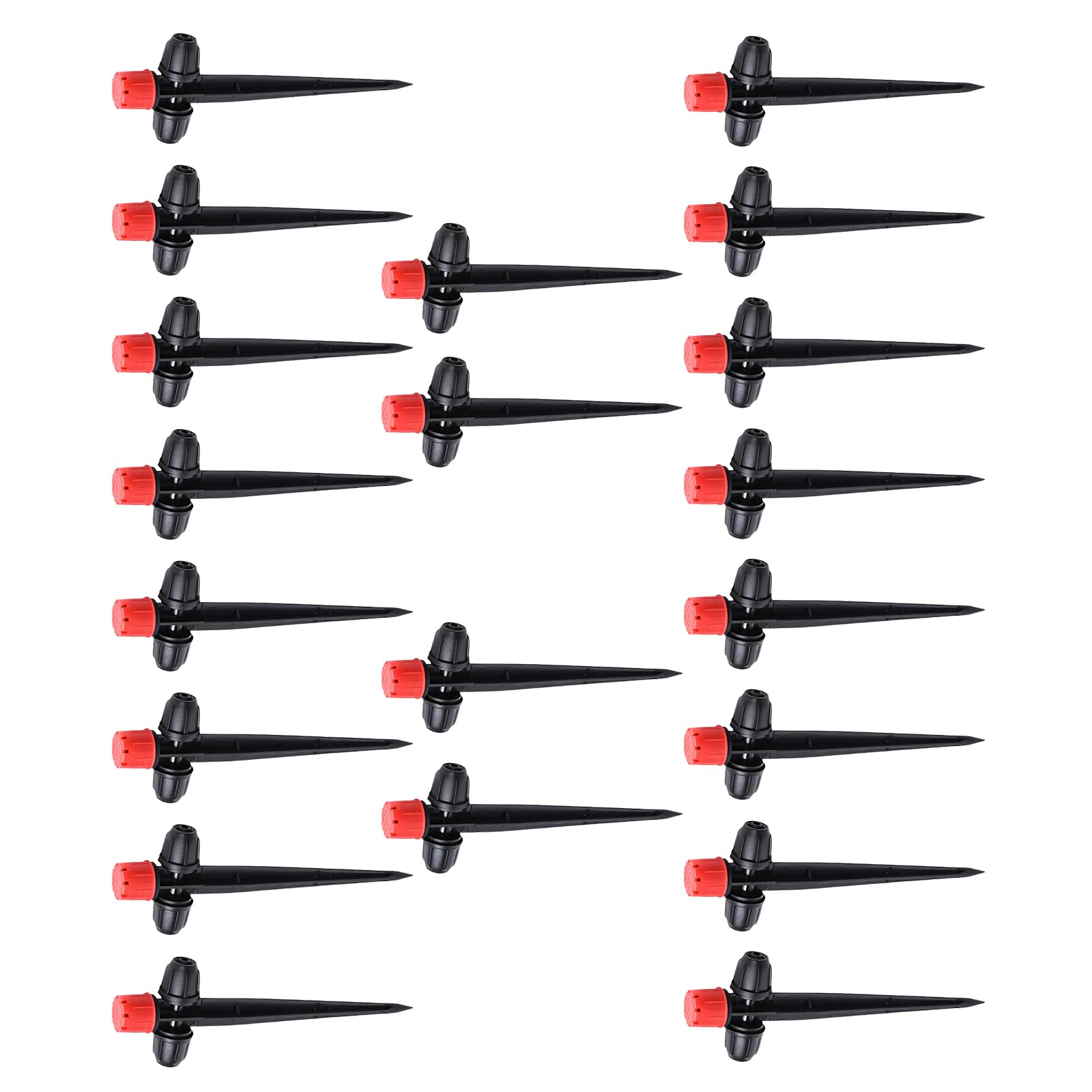 20Pcs Garden Water Sprinkler Rotation Irrigation Watering Agriculture Ground Automatic Tube Heavy Duty Nozzles