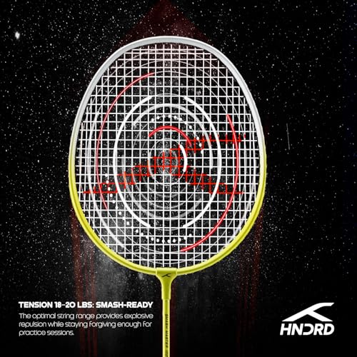 Image of Hundred Smash Master 100 Strung Badminton Racket with Full Racket Cover | for Intermediate Players(Yellow /White)