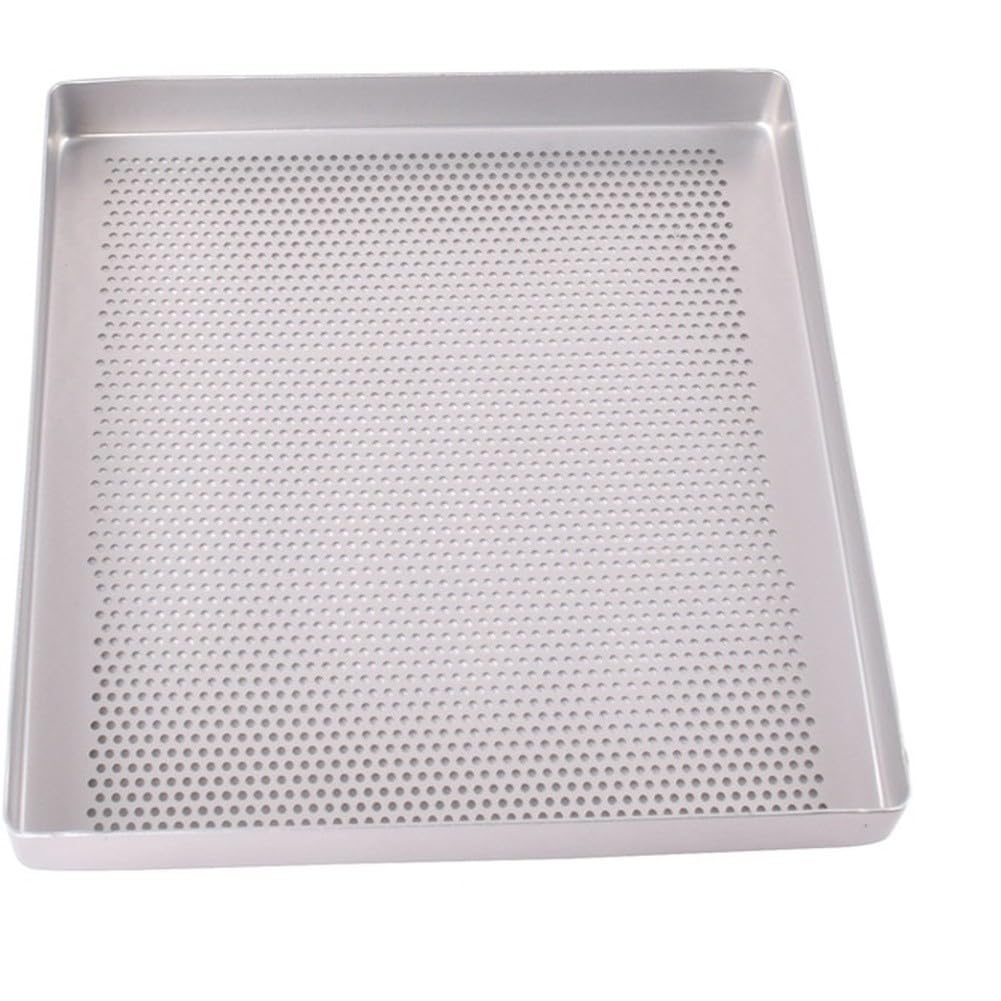 Moule à gâteau carré avec base perforée KiraKira en aluminium de 1,5 mm