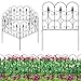 Produktbild Sunix Dekorativer Gartenzaun, Metall Zaunelementen Gartenzäune Dekorative, Outdoor beschichtet rostfrei Metall Gartenzaun Paneel Tierabsperrung, Eisen Faltkante Zierzaun - 61CM X 81CM X 5 Stück