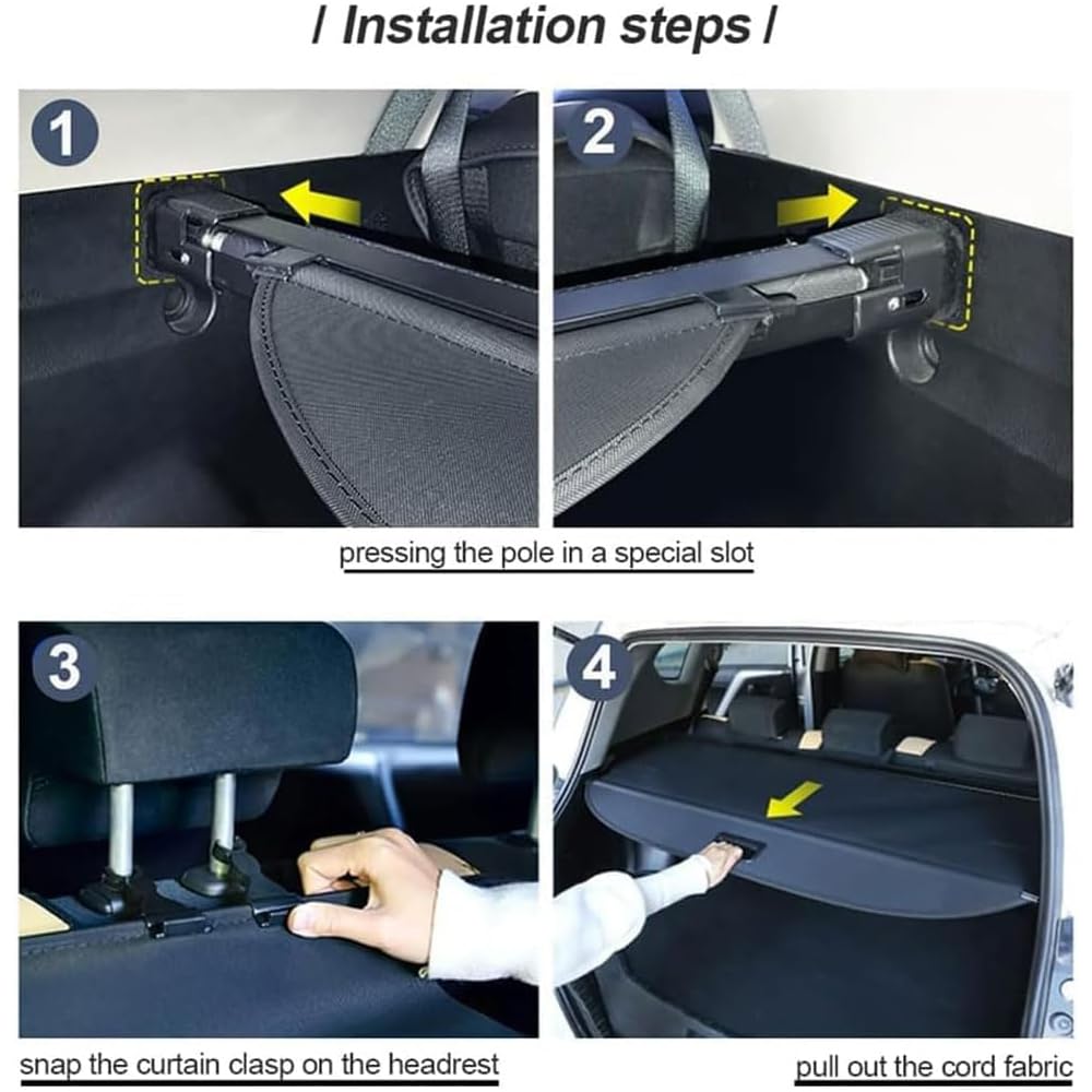 Copertura Bagagliaio, per Citroen DS3 2010-2016 Tronco Privacy Cappelliera Retrattile Cargo Cover Auto Accessori