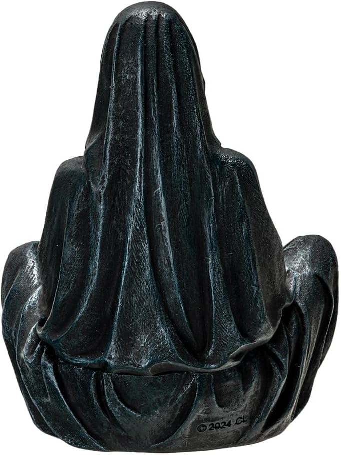 Pacific Giftware Shadowed Reaper Sitting Incense Burner A Unique Resin Piece for Aromatherapy Sessions and Gothic Home Decor 6.6" Tall