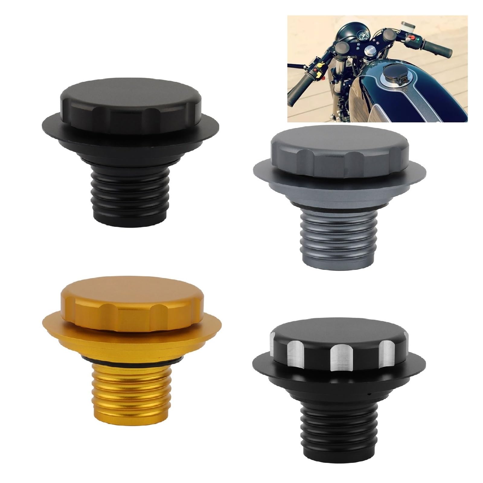 Motocicleta Tapa depósito Gasolina Tapa del Tanque De Combustible para Motocicleta para R45, R65, R80, R90 Y R100, Accesorios para Gasolina, Protección Sin Llave