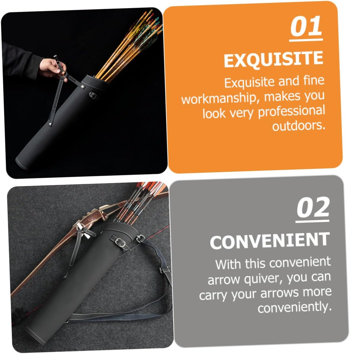 balacoo Arrow Carry Bag for Outdoor Archery Multi-Function Arrow Holder for Hunting and Practice Made from and Compound Bows Suitable for Left and Right Hand Users