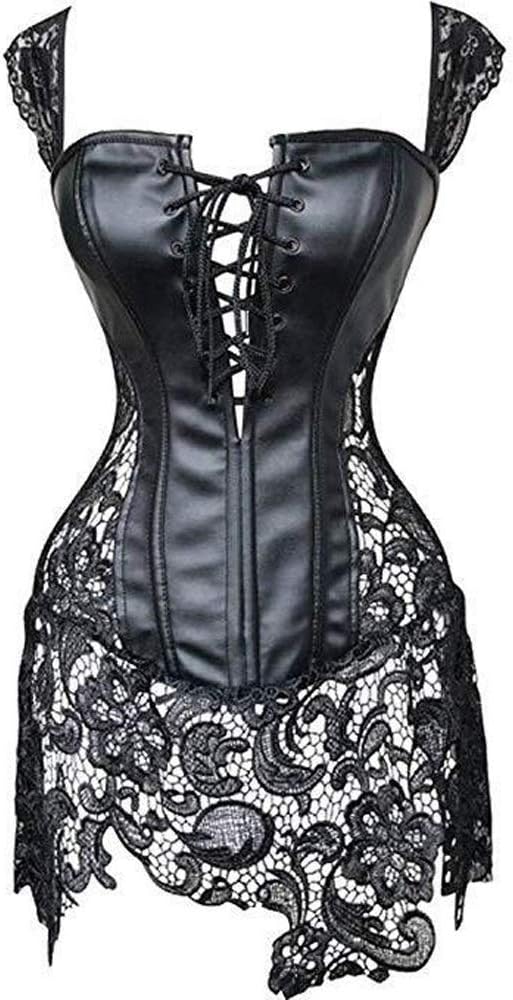 Touch down Women Body Shaper Gothic Sexy Lingerie Slimming Waist Trainer Latex Bodysuit Corset Shapewear Butt Lifter Tummy Bodyshaper (Color : 25 8024 01, Size : 4XL)