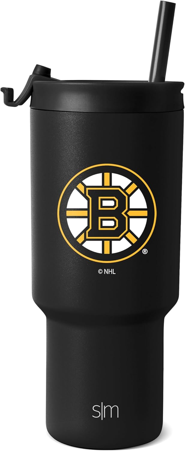 Simple Modern Officially Licensed NHL 30 oz Tumbler with Flip Lid and Straws | Hockey Insulated Cup Stainless Steel | Gifts for Men Women | Trek Collection