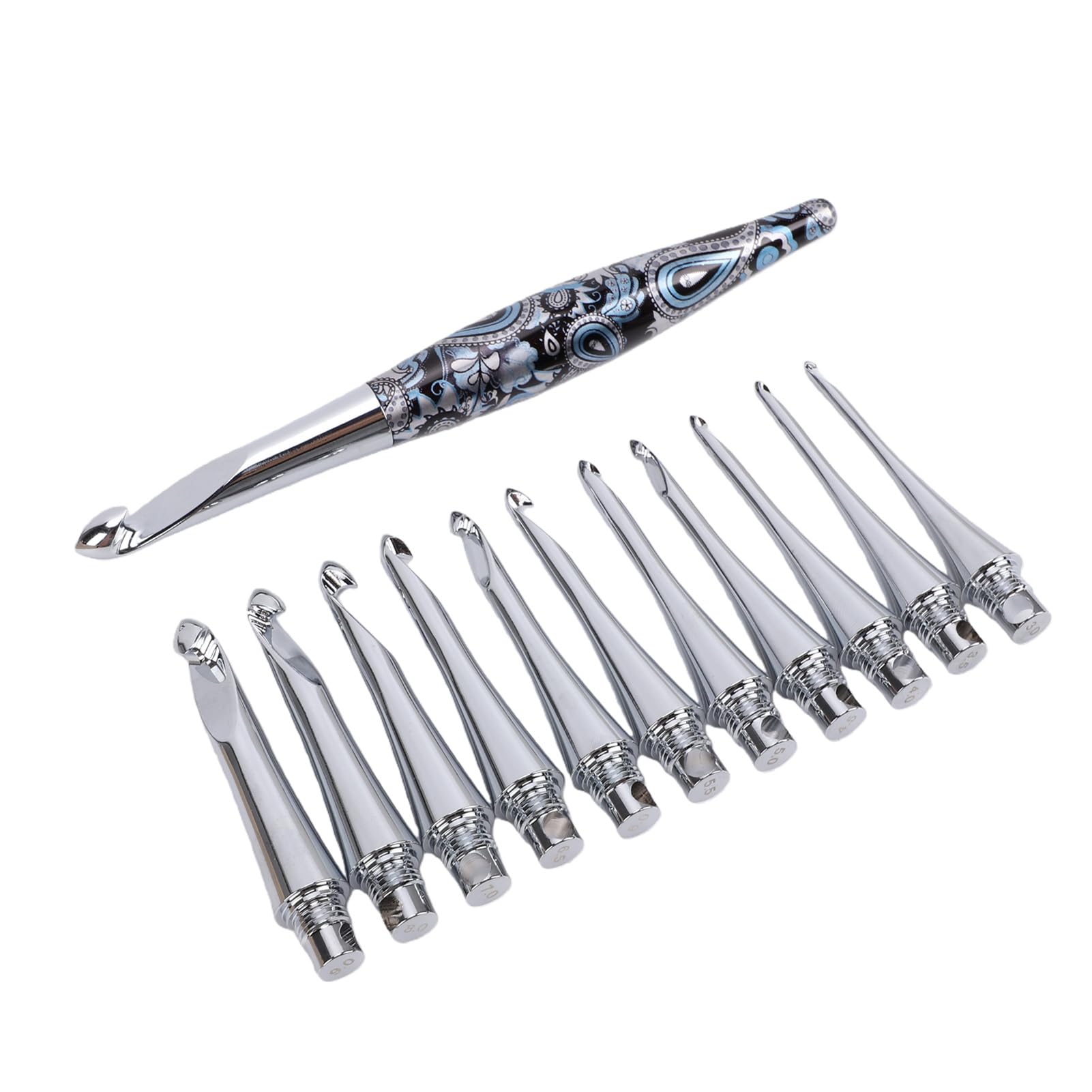 Blaihild Szydełka Aluminiowe 12 Sztuk 3-10 Mm z Etui Ergo