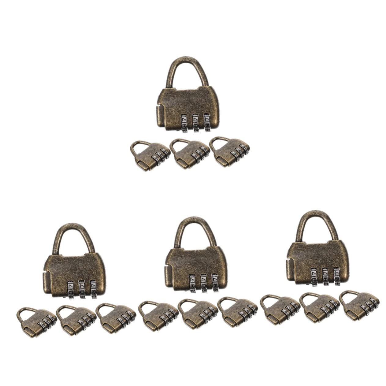 Lot de 4 cadenas rétro style vintage antique numérotés Housoutil pour tiroir