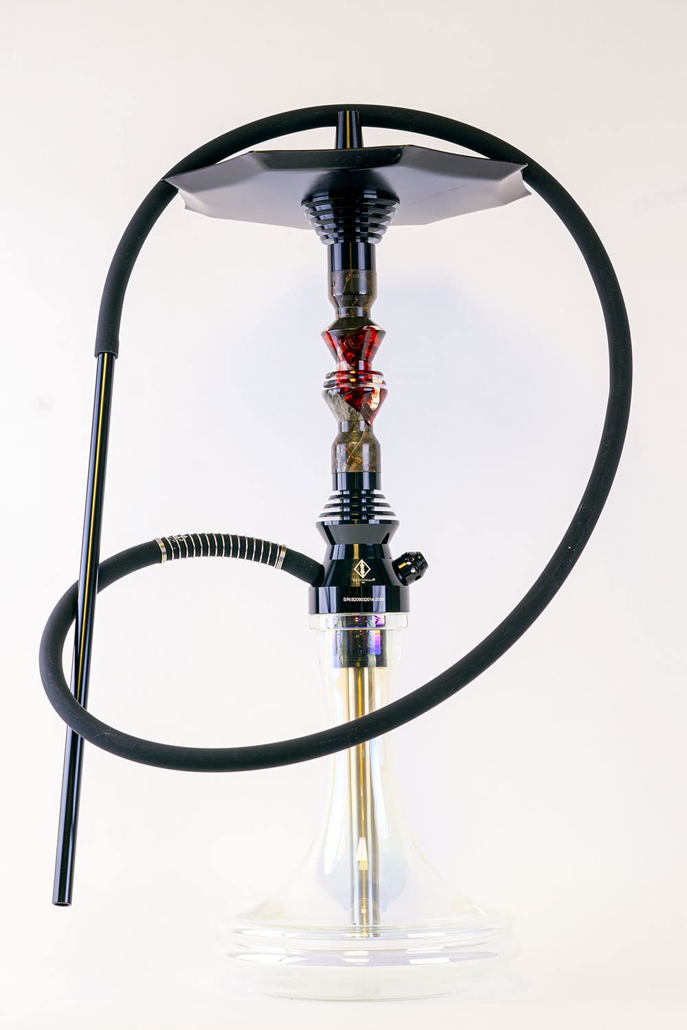 B2 Hookah Precious Cut Collection Donate Blood Burl INCLUDES MATCHING VASE