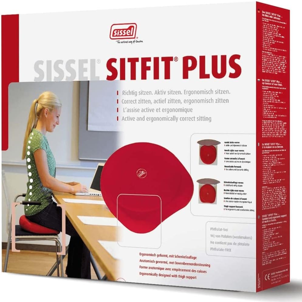Sissel Sitfit Plus Dynamic Sitting Core Workout Balance Red/Blue/Black - Meditation Cushion