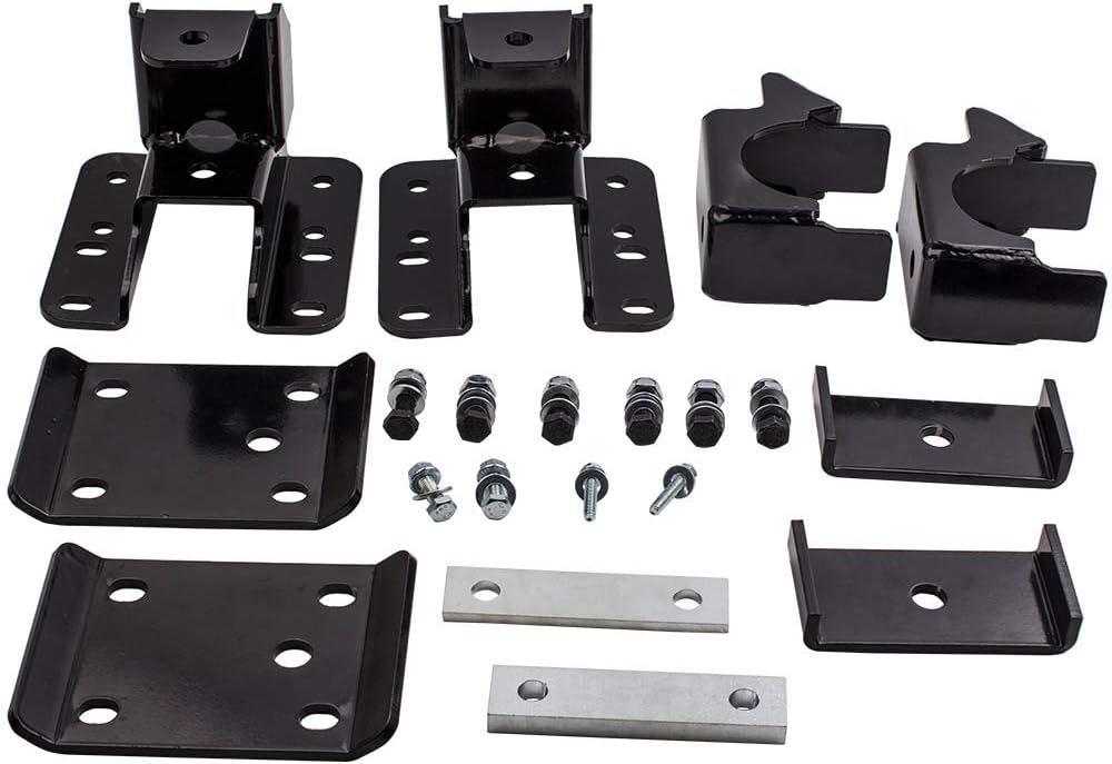 Complete maXpeedingrods 5-6 inch Rear Axle Flip Kit components