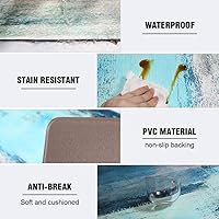 Vista 2 de TOMWISH Tapete de cocina antifatiga, antideslizante, 23.5 x 70 pulgadas, tapete acolchado de espuma viscoelástica, tapete cómodo de pie