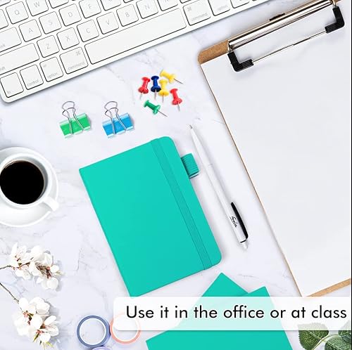 Miniatura 32 de feela Paquete de 3 cuadernos pequeños de bolsillo, mini bloc de notas con rayas universitarias de tapa dura, suministros de oficina para mujer