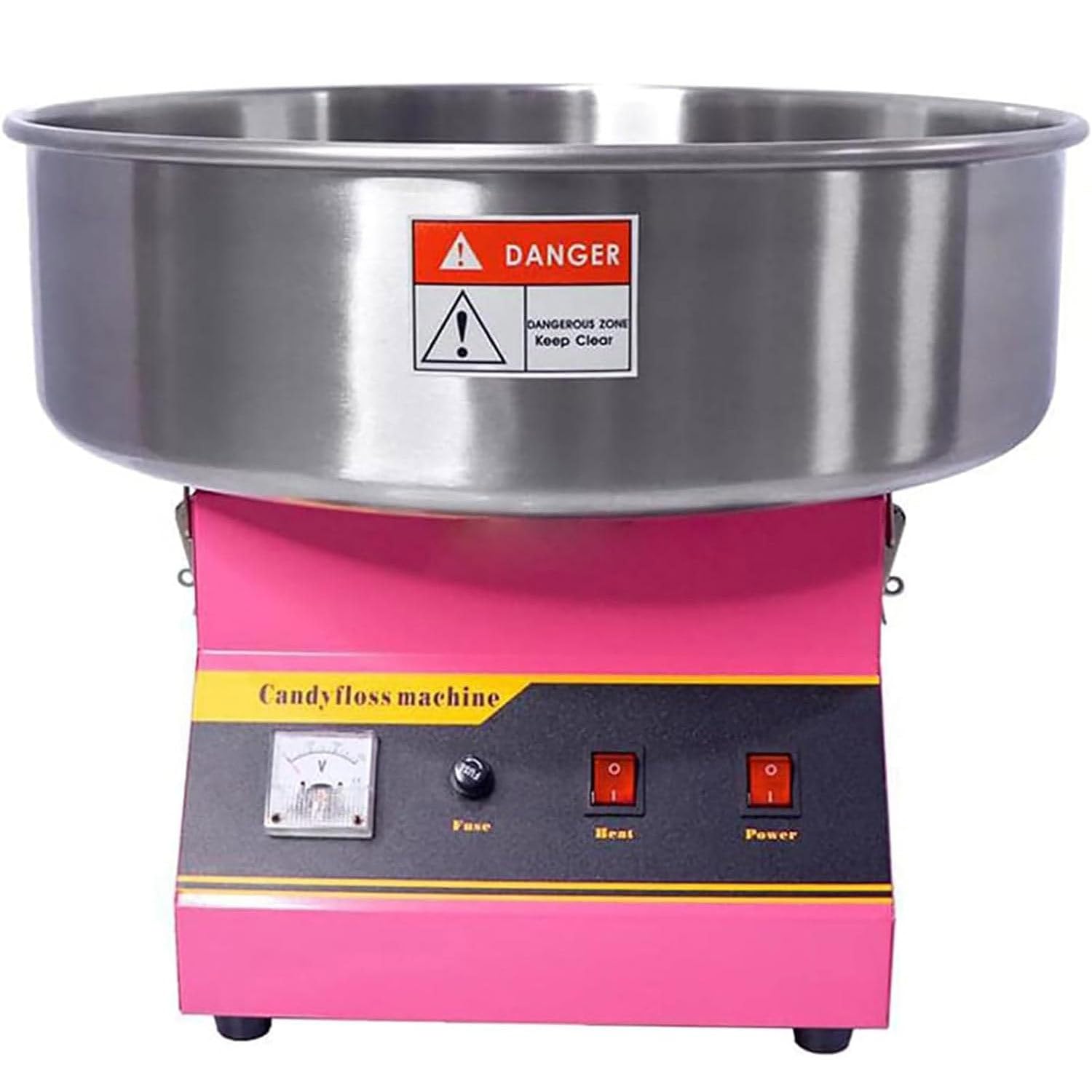 Máquina para Hacer algodón de azúcar Máquina Comercial para Hacer algodón de azúcar Máquina de Hilo eléctrico a Gas con Bandeja de Acero Inoxidable para Fiestas de cumpleaños Celebraciones