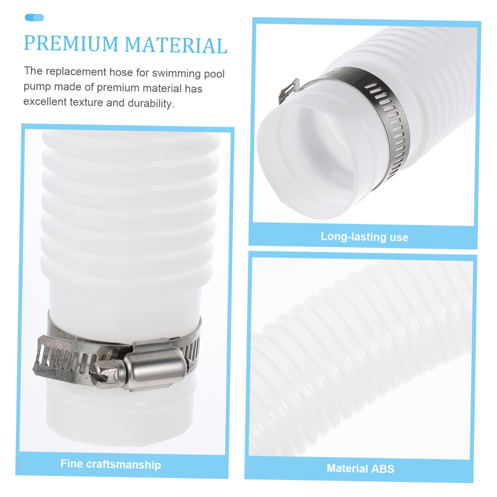 Manguera De Repuesto Para Bomba De Piscina Inflable Flexible y Resistente Compatible Con Filtros Gph Fácil Instalación Para Piscinas Desmontables y Depuradoras De Agua