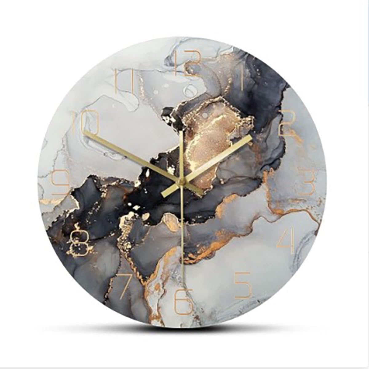 Amazon.co.jp: 大理石掛け時計材質時計リビング装飾デジタル時計 12