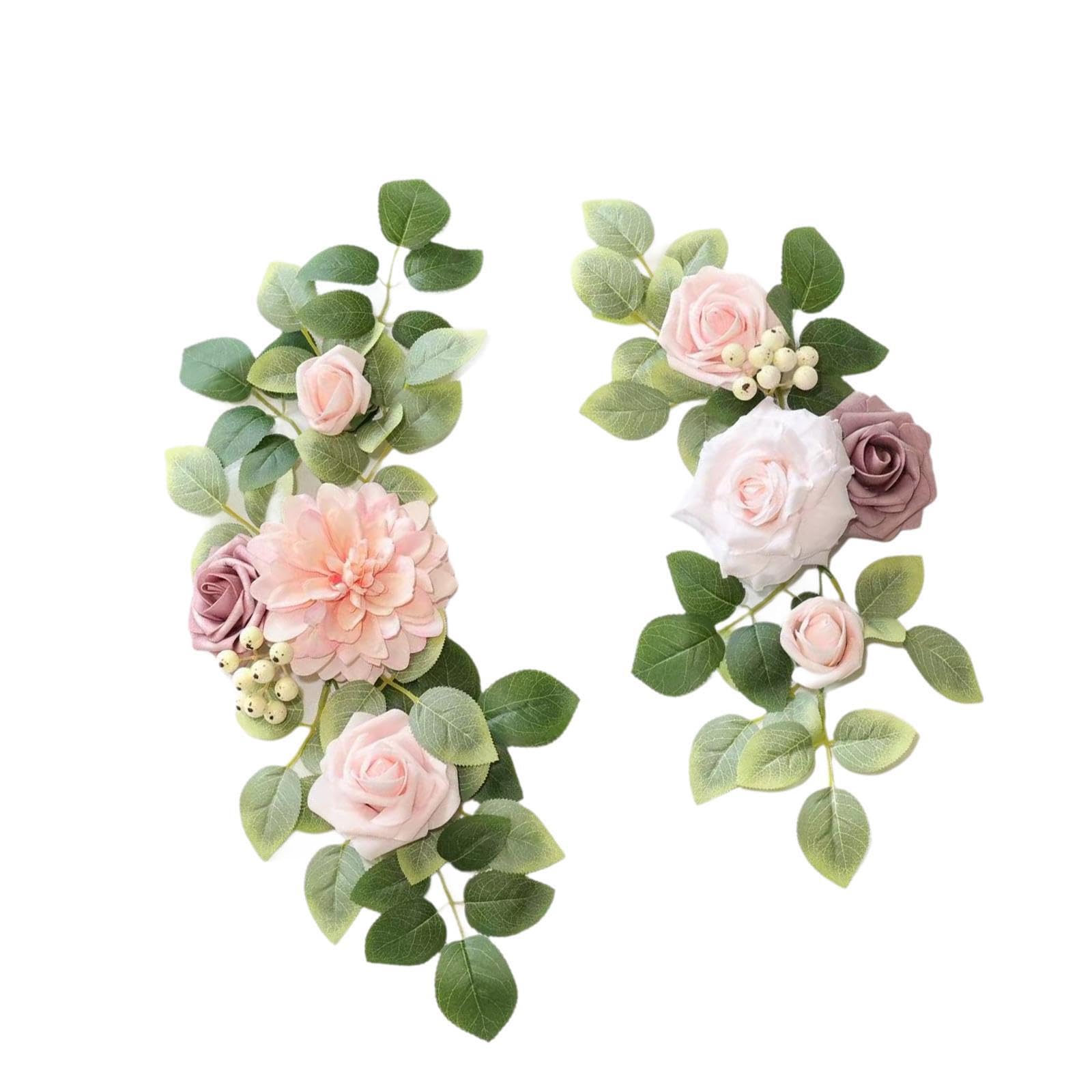 QUXVUIS Sophisticated Flowers Backdrop Table Runner Centerpiece Elevates Wedding Decor Of Elegance Enhancing Overall Experience Wedding Arch Flower, Style D