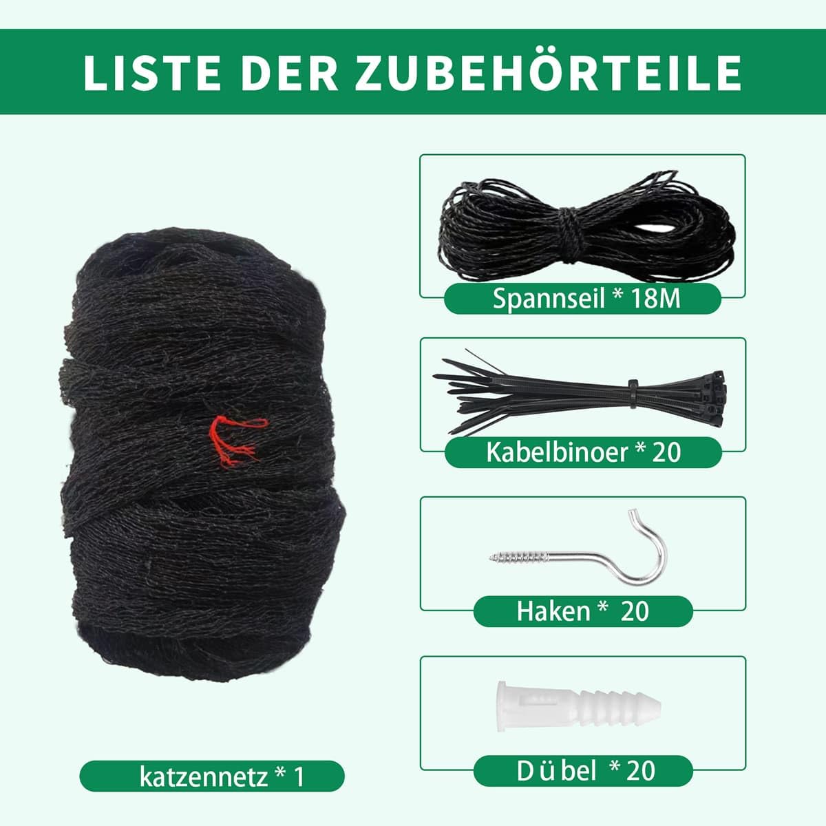 Rete per Gatti, Rete per Gatti Rinforzata 6 x 2 m, Robusta e Resistente agli Strappi, ai Raggi UV e alle intemperie, per Balcone, terrazze e finestre (Nero)