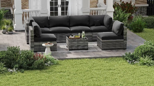 Amazon.com: LHBcraft 7 Piece Patio Outdoor Furniture Set, Outdoor