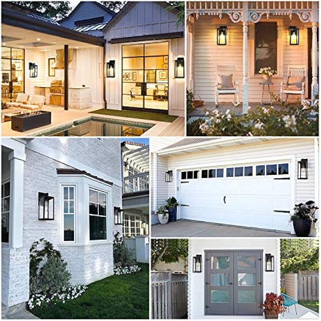 SHINE HAI Outdoor Wall Sconce Exterior Lantern Fixture Wall Mount