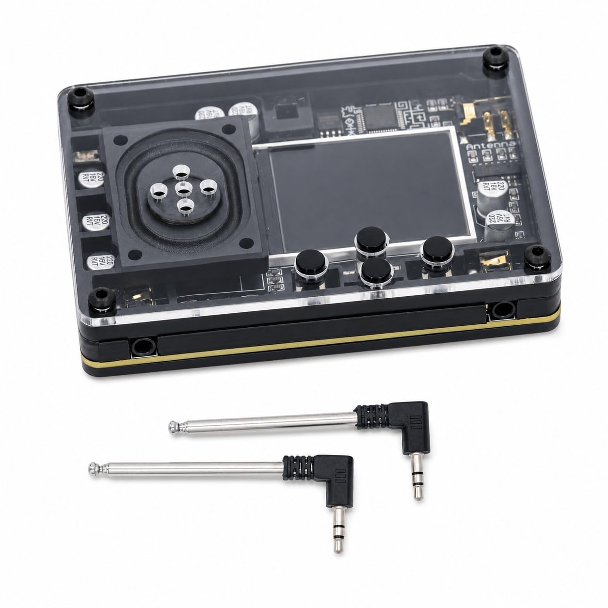 Mini Theremin Elektronisches Musikinstrument, mit Bildschirmanzeige 20 Instrumente und 70 Töne, Tragbares Synthesizer Modul über Typ-C