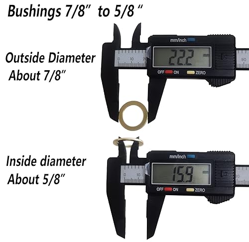 Miniatura 6 de 10 bujes de hoja de sierra de 78 a 38 pulgadas de grosor de adaptador de anillo de latón de 0.039 pulgadas por ANTENGDATOOL