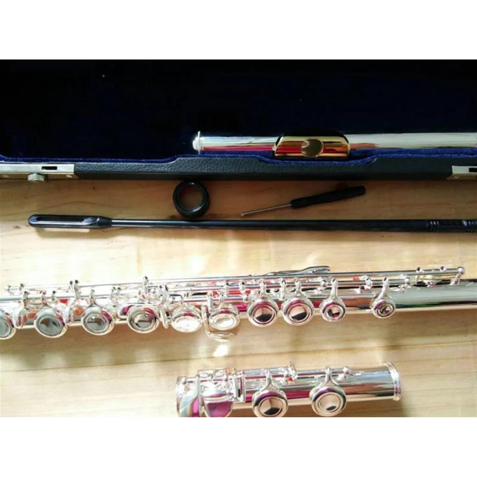 Flauto Traverso Flauto D'argento Strumento Musicale Chiuso 16 Sopra E-Key C Tune Flute