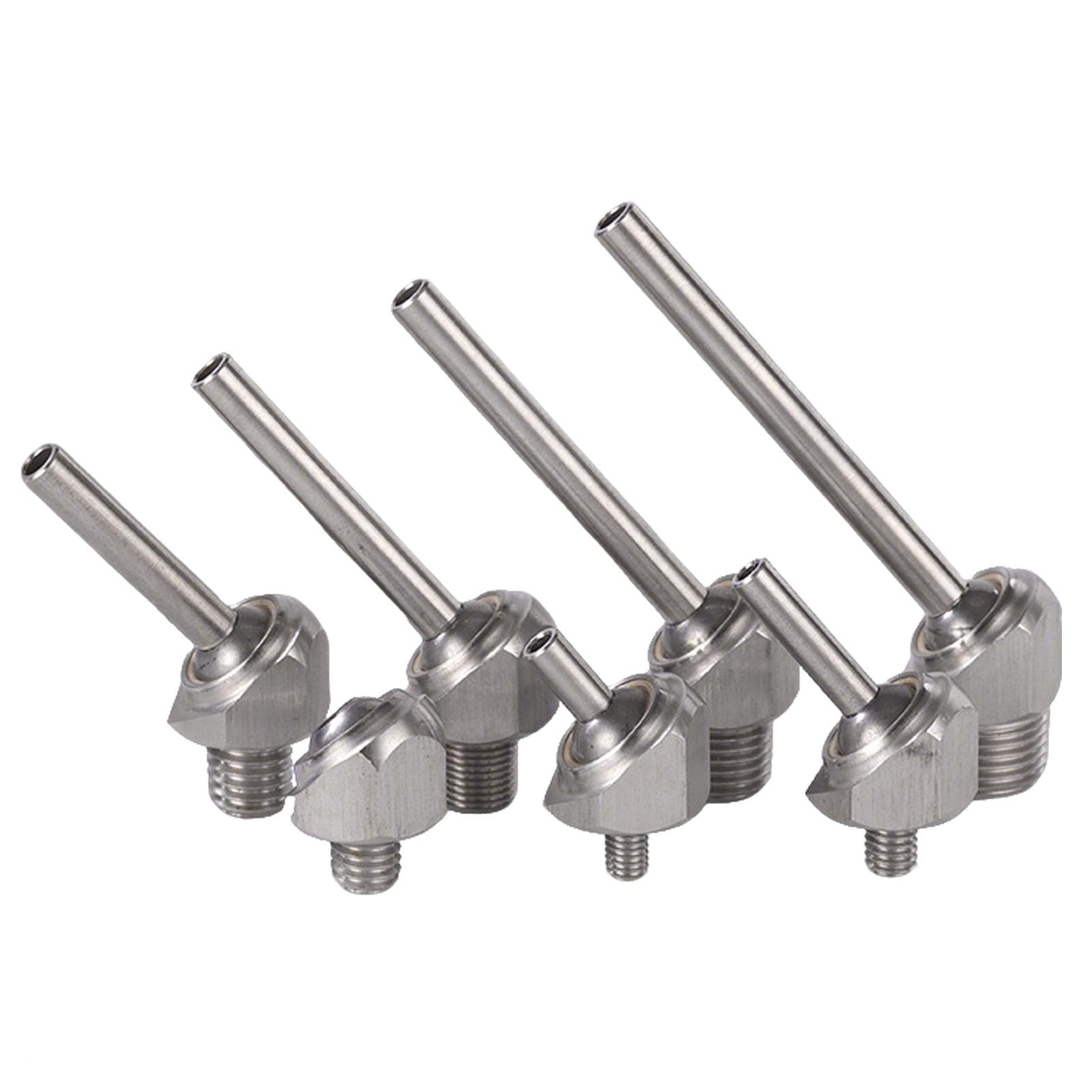 Paquete de 10 boquillas de refrigerante ajustables de acero inoxidable 304 fresado de torno CNC de varios tamaños(Side tube Aperture3.0mm,3/8"-length150mm)