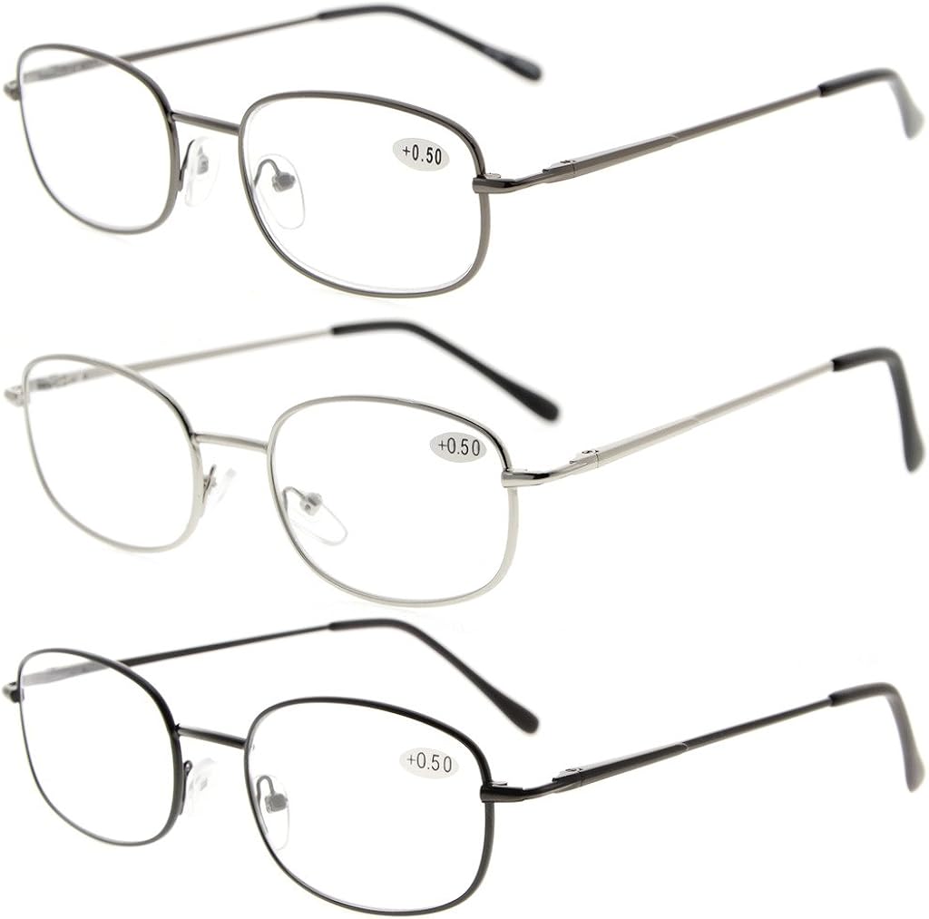Eyekepper Metal Frame Spring Hinged Arms Reading Glasses 3
