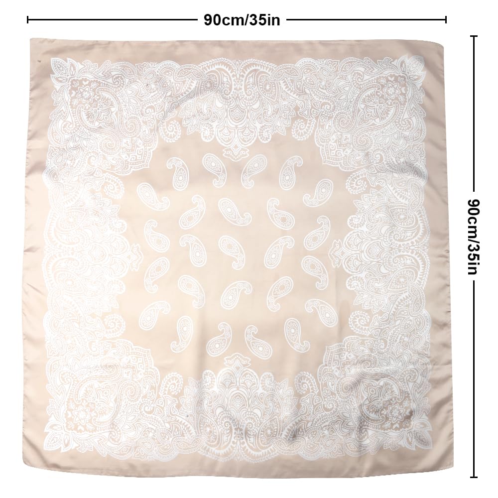 NZKNP Sciarpa in seta - Bandana da donna