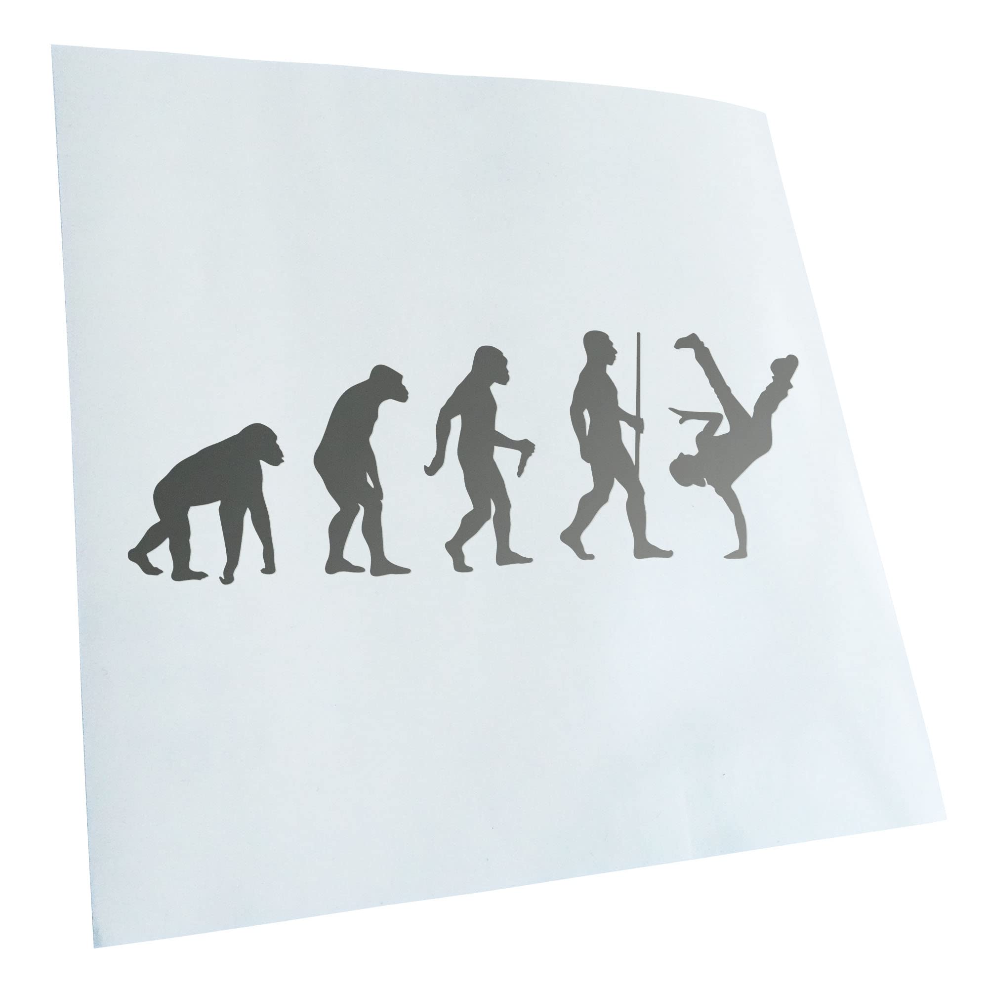 Kiwistar - Car Sticker - Breakdance Evolution - Silver - 30 x 10 cm - Rear Window Car Sticker Weatherproof for Car Truck Moped Truck - Sticker Exterior Self-Adhesive Tuning Accessories for Windows