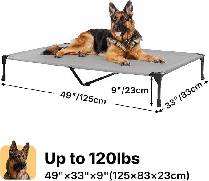 Cama Elevada para Perro Grande con Malla Transpirable y Base miniatura 6