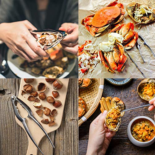 Ajmyonsp Crab Leg Crackers and Tools Nut Cracker Set - 8Piece Lobster Crackers and Picks Set, Seafood Crackers & Forks Dishwasher Safe