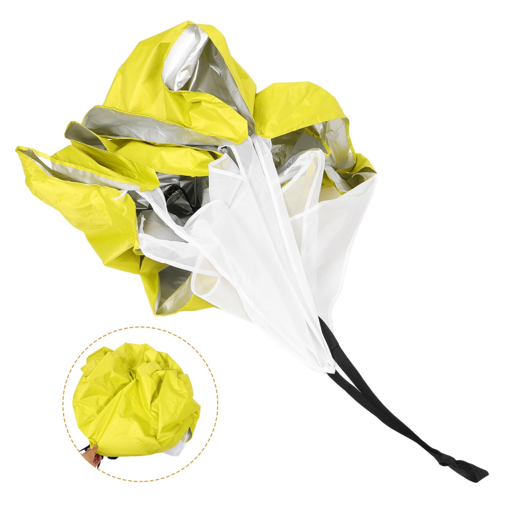 POPETPOP Paracaídas De Arrastre para Entrenamiento De Velocidad para Correr para Entrenamiento De Velocidad para Ejercicios De para Fútbol ​​Tela Oxford 210D Amarilla