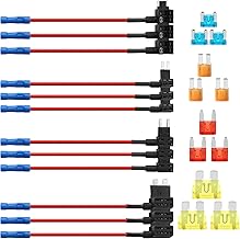 12 Pieces 12 V Fuse for Car Fuse Holder ATO ATC ATM APM Includes Mini Micro Micro2 Low Profile with 12 Cuchilla Fuses (5A 10A 15A 20A) for Car Truck Motorcycle Boat Add-A-Circuit
