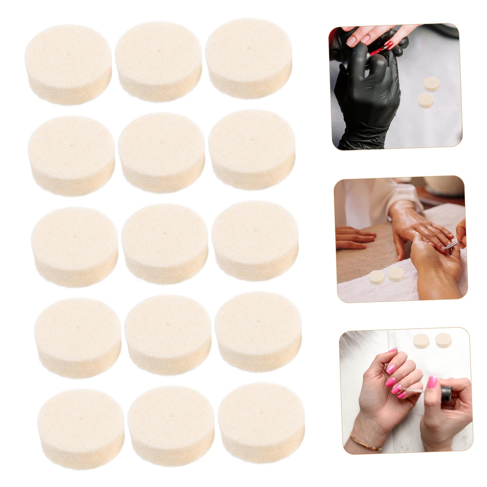 SOLUSTRE 500stücke Teiliges Aus Wollpolierköpfen Für Rotierende Werkzeuge Zum Polieren Schleifen Und Nail Art Langlebig Und Tragbar