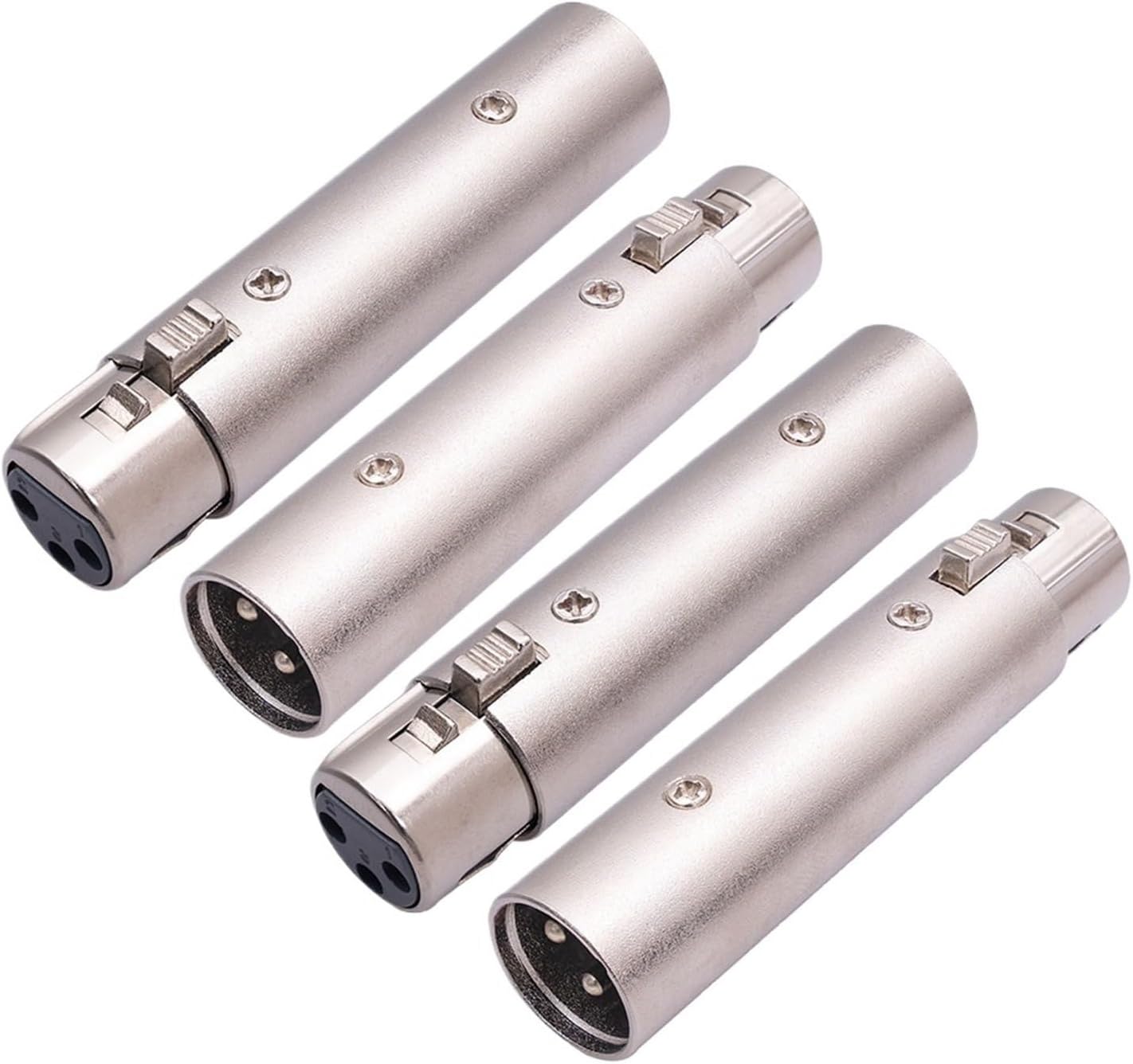 2PCS/4PCS Adapter Male to Female to Microphone Audio Converter 3 Pin Cable(4PCS)
