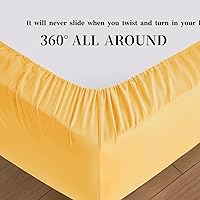 Vista 6 de HENGWEITEXT 18 Inch Cal King Sheets Deep Pocket,4 Piece Sheet Set Breathable and Cooling,Microfiber Sheet Set Deep Pocket,Wrinkle Free Shrinkage &