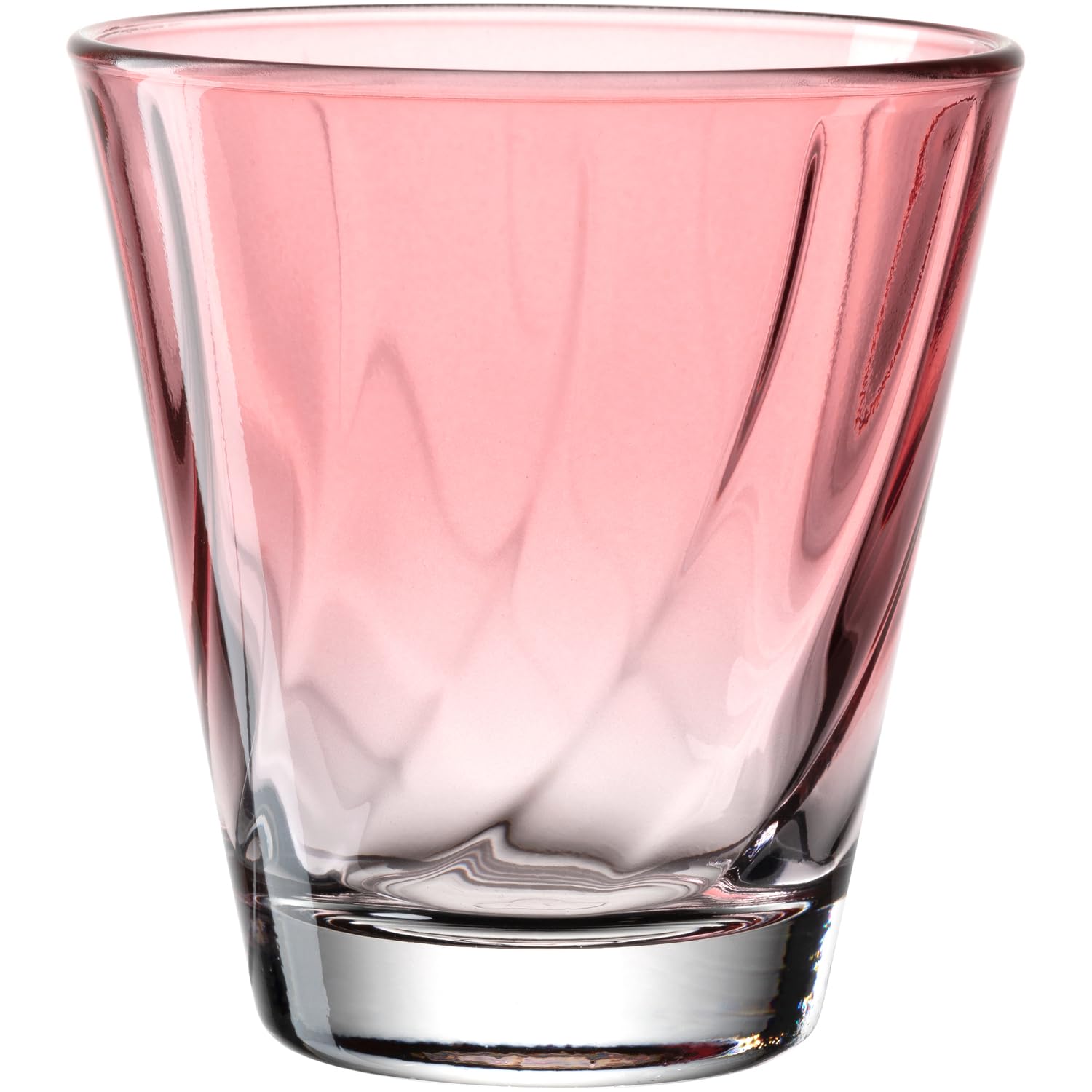 Vaso para zumo ergonómico Leonardo Twist color rojo para tus desayunos