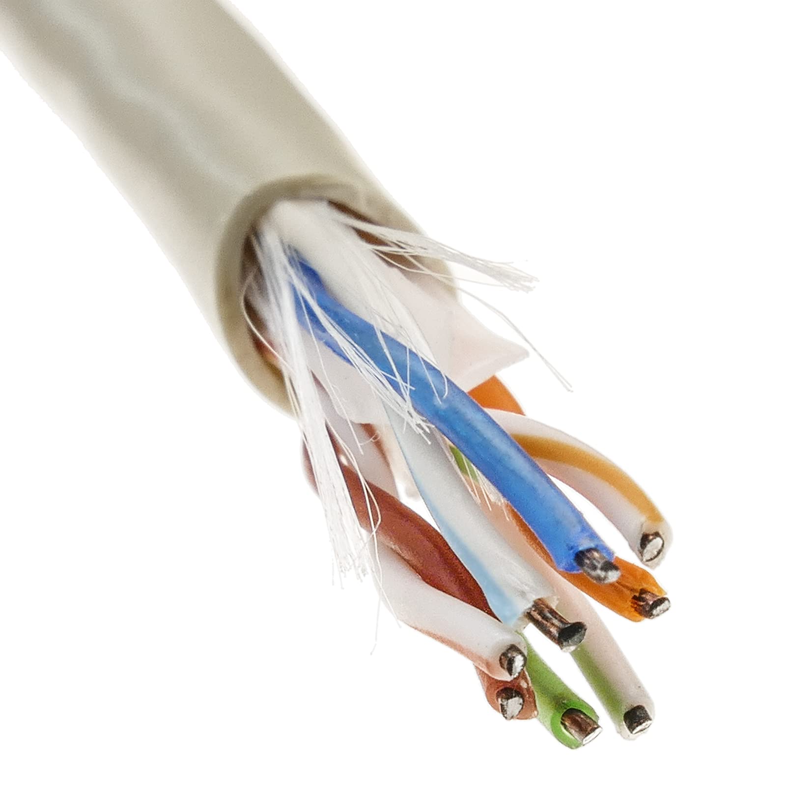 BeMatik - Bobina matassa di Cavo di Rete LAN UTP categoria Cat.6 24AWG Rigido CCA Grigio 100m