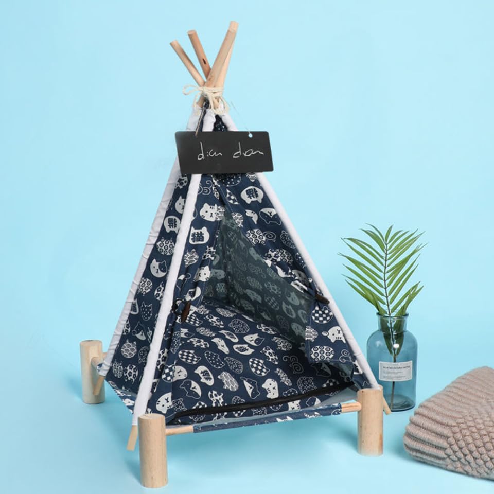 Tente pour chien et chat cabane coussin lavable couchage intérieur extérieur - 7