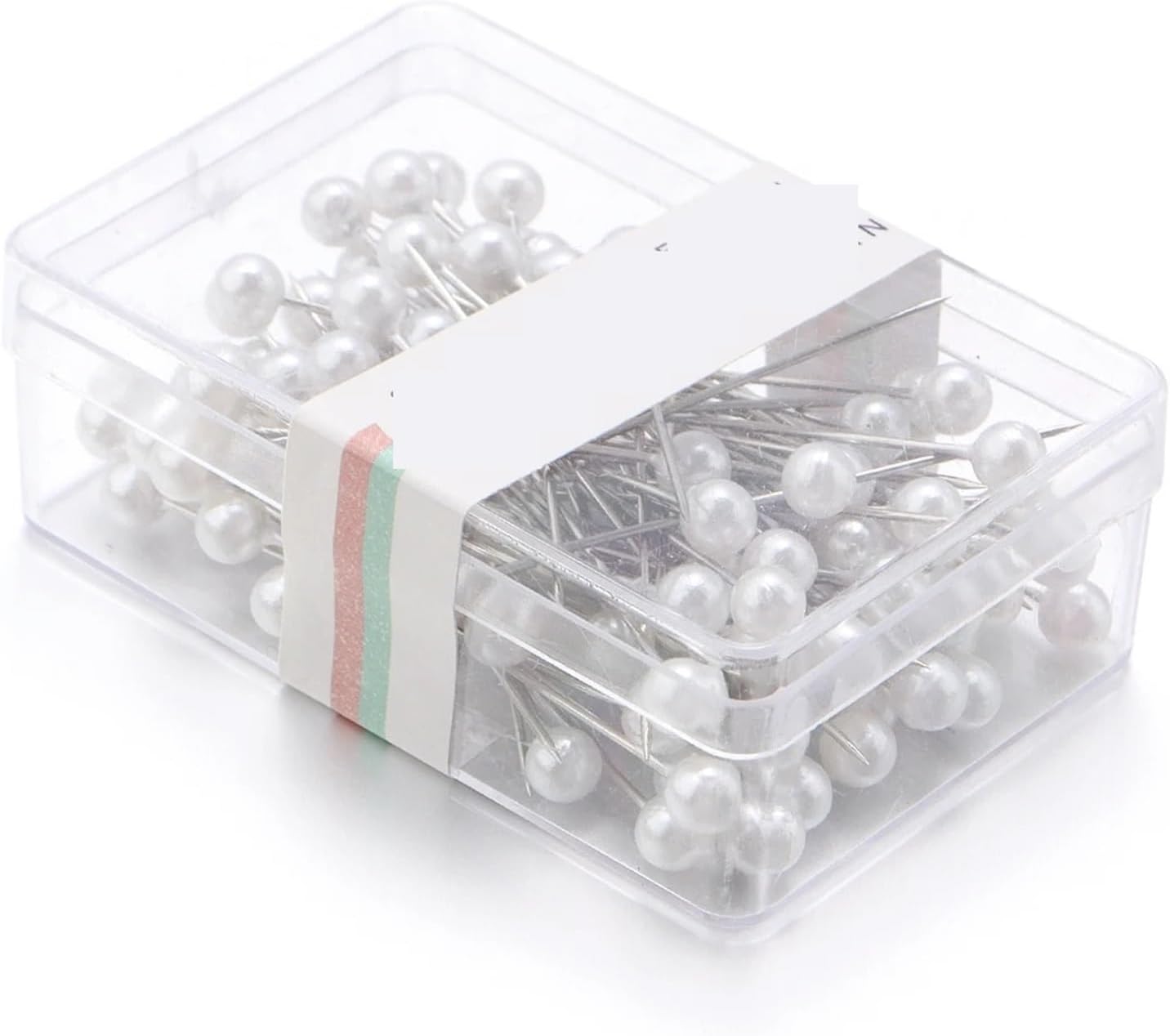 Sewing Pins for Fabric 1000Pcs Fashion Sewing Needles Colored Bead Head Pin Stitch Knitting Fixed DIY Safety(Pearl White 40mm)