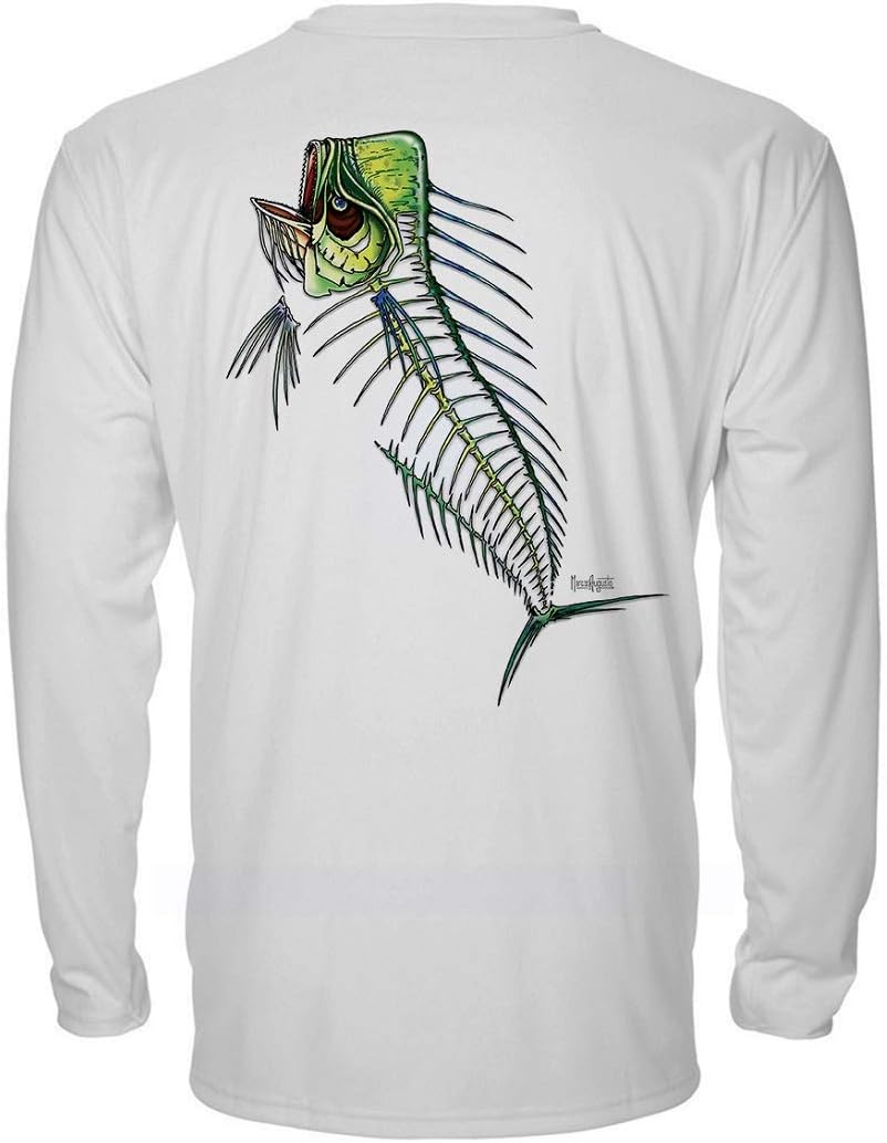 Denali Men's Teaser UPF 50+ Long Sleeve T-Shirt, UV Protection Shirt, Trophy Bones Collection by Marcos Augusto: Mahi