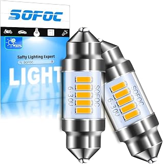 SOFOC 31mm Festoon LED Bulb C5W 6418 Warm White 6V 12V 24V for Car