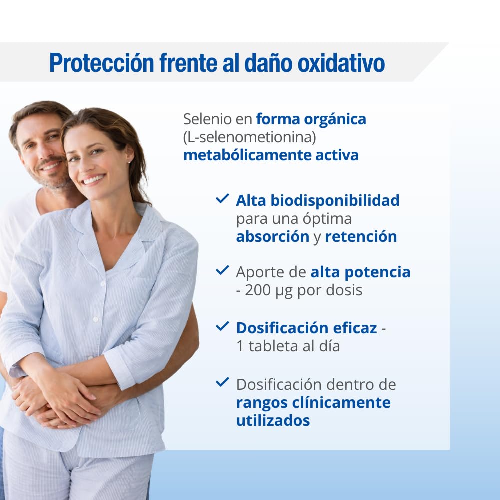 Lamberts Selenio 200 µg + Vitaminas A+C+E | 100 Tabletas | Apto para Veganos | Sin Gluten | Sin OGM | L-Selenometionina | Inmunidad, Cabello, Uñas, Tiroides | Calidad Farmacéutica GMP