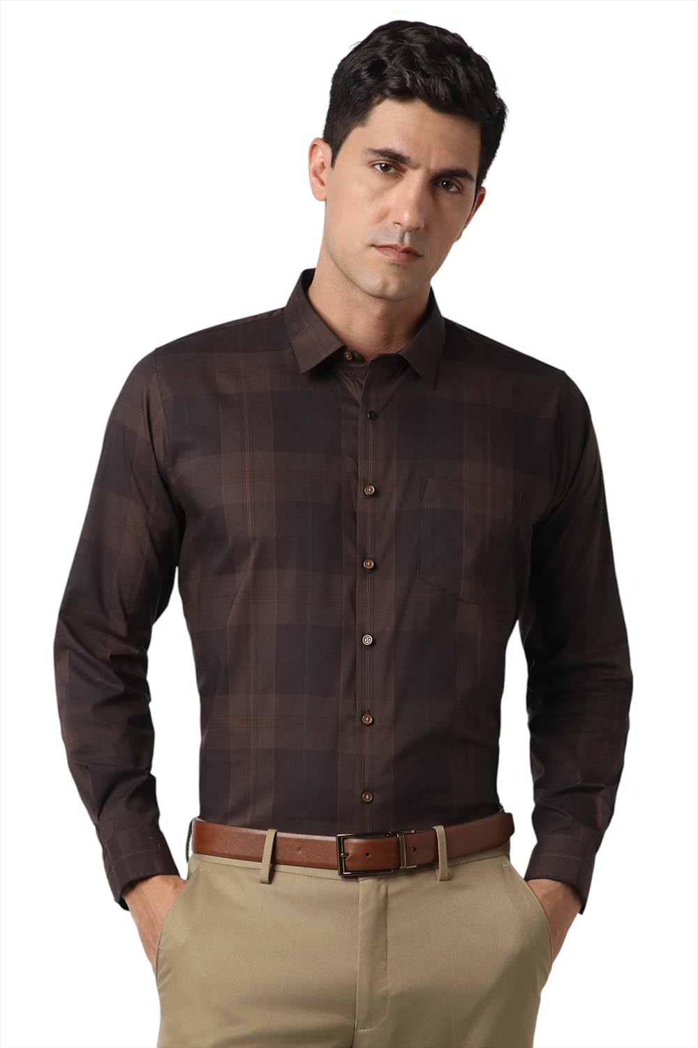 van heusen Men's Checkered Slim Fit Shirt-picture-49